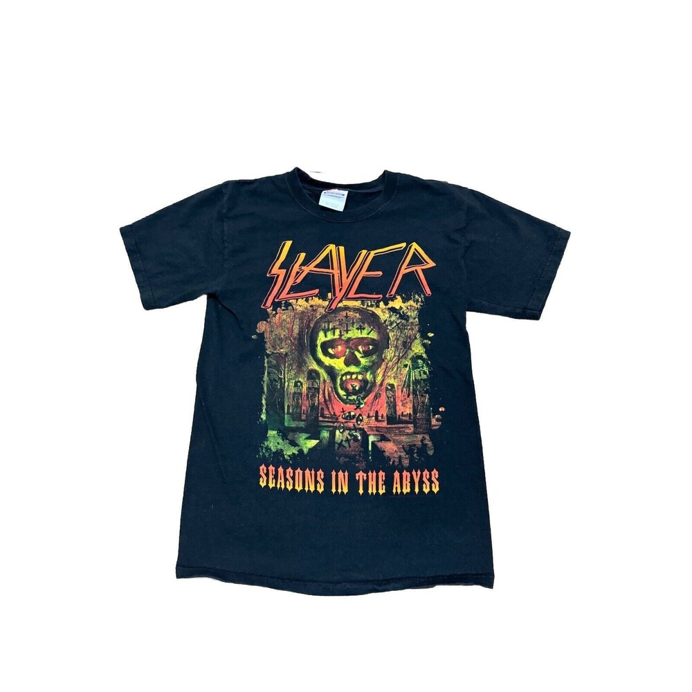 SLAYER 2002 SEASONS IN THE ABYSS HTF Hanes Heavyweight S EUC Thrash Meta…